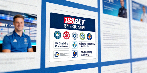 188BET 공식 라이선스 배지 및 규제 기관 로고를 보여주는 이미지