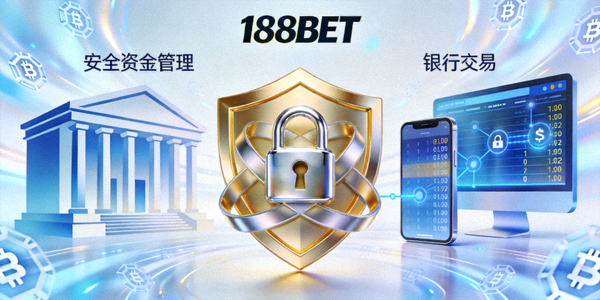 188BET의 안전한 자금 관리 및 은행 거래를 상징하는 이미지